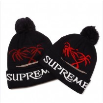 2013 FW Supreme Oasis Beanie with Pom Pom Palm Tree Navy 8980