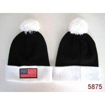 American Flag Knit Hats White Black 006