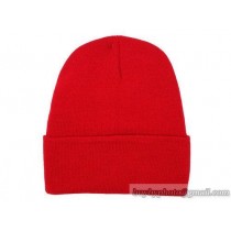 Blank Beanie Knit Hats Caps Red 5