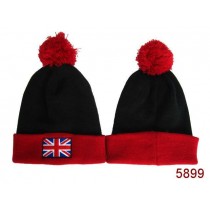 British Flag Beanies Knit Hats Black Red 005