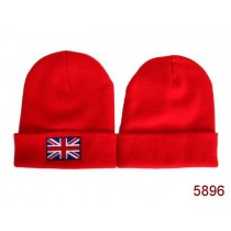 British Flag Beanies Knit Hats Red 002