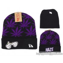 CUFF KUSH Beanies Haze Knit Hat Purple 01