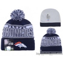 Denver Broncos Beanies Knit Hats Winter Caps Silver Thread Wool
