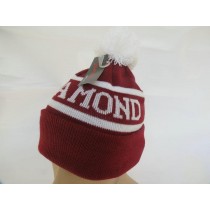 Diamond Beanies Knit Hats Red 003
