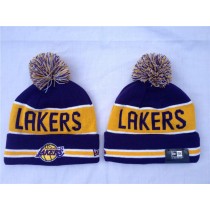 Los Angeles Lakers New Era Knit Beanie Hats 1179740