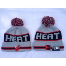 Miami Heat Beanies New Era Knit Hats Gray 1199742