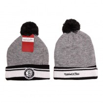 Mitchell and Ness Brooklyn Nets Knit Beanie Hats 9170