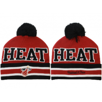 NBA Miami Heat Mitchell And Ness Beanie Knit Hats