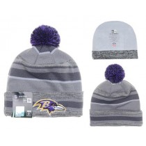 NFL BALTIMORE RAVENS BEANIES Fashion Knitted Cap Winter Hats New Era Gray 378