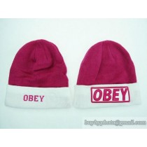 OBEY Beanies No Ball Pink White (26)