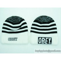 OBEY Beanies No Ball White Black Stripe (37)