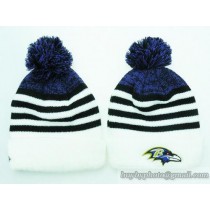 Ravens Beanies White Stripe (1)