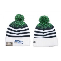 NFL SEATTLE SEAHAWKS NEW ERA BEANIES KNIT HATS WHITE BLACK GREEN