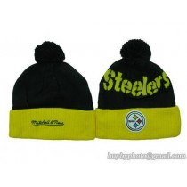 Steelers Beanies Knit Hats Black/Yellow (13)
