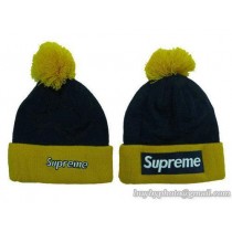 Supreme Beanies Knit Hats Black/Yeloow 137