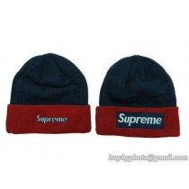Supreme Beanies Knit Hats Navy/Red 128