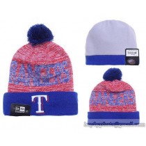 Texas Rangers Word Fuzz Beanies Knit Hats