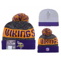 NFL Minnesota Vikings Beanies Knit Hat Purple Grey
