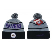 NFL Baltimore Ravens Beanies Stripe Knit Hats Black Gray