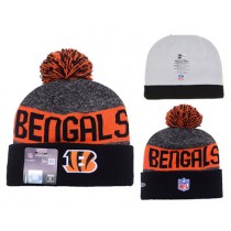 NFL CINCINNATI BENGALS BEANIES KNIT HATS BLACK GREY