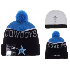 NFL Dallas Cowboys New Era Black Blue Sport Beanie Knit Hats