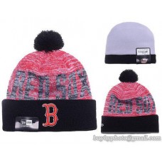 Boston Red Sox Word Fuzz Beanies Knit Hats