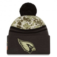 NFL Arizona Cardinals New Era Camo/Graphite Salute To Service Sideline Pom Knit Hat