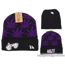 CUFF KUSH Beanies Haze Knit Hat Purple 01