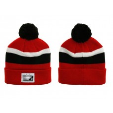 Diamond Beanies Knit Hats Red 010