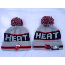 Miami Heat Beanies New Era Knit Hats Gray 1199742