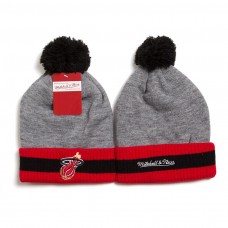 Mitchell and Ness Miami Heats Knit Beanie Hats 9173