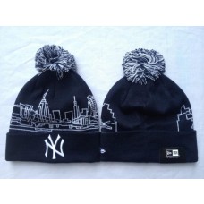 MLB Knit Caps New York Yankees New Era Beanies Hats Black 0359735
