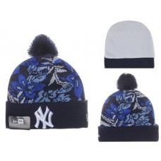 MLB New York Yankee Beanies Mitchell And Ness Knit Hats Plant Leaf Gray