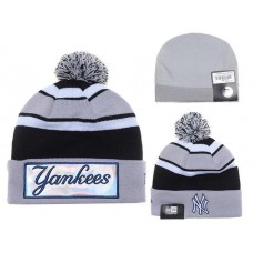 MLB New York Yankee Knit Ball Cap Beanies Hat Winter Cap New Era Black/Gray