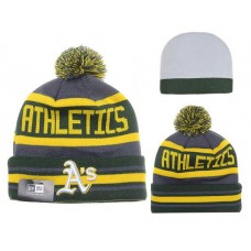 MLB Oakland Athletics Knit Ball Cap Beanies Hat Winter Cap New Era Yellow/Grey