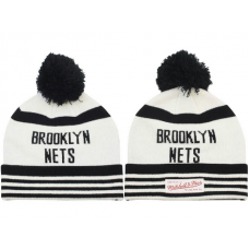 NBA Brooklyn Nets Mitchell And Ness Beanie Knit Hats