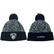 NBA Brooklyn Nets Mitchell And Ness Beanie Knit Hats