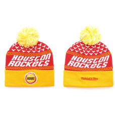 NBA Houston Rockets Beanies Knit Hats Yellow Red