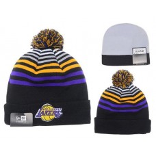 NBA LA LAKE BEANIES Fashion Knitted Cap Winter Hats Black 217