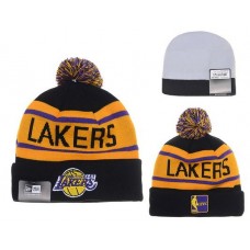 NBA LA LAKE BEANIES Fashion Knitted Cap Winter Hats Yellow/Black