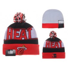 NBA Miami Heater Beanies Mitchell And Ness Knit Hats Wine Gray