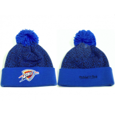 NBA Oklahoma City Thunder Mitchell And Ness Beanie Knit Hats