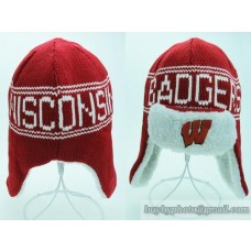 NCAA Wisconsin Badgers Wisconsin Beanies Winter Hats Ear Flaps Caps