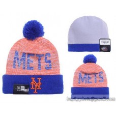 New York Mets Word Fuzz Beanies Knit Hats