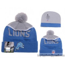 NFL Detroit Lions Beanies Knit Hat Blue Gray
