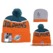 NFL Miami Dolphins Beanies Knit Hat Orange Cyan
