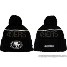 NFL San Francisco 49ers Knit Beanie Black WhiteStripe