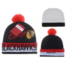 NHL Blackhawks Beanies Mitchell And Ness Knit Hats Black