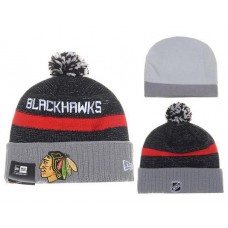 NHL Blackhawks Beanies Mitchell And Ness Knit Hats Gray