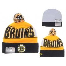 NHL Boston Bruins Knit Hats New Era Caps Yellow